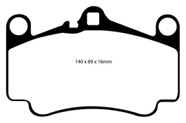 Pastiglie Freni EBC Rosse Anteriore PORSCHE 911 (996) 3.6 Carrera 4S Cv  dal 2002 al 2005 Pinza Brembo Diametro disco 330mm