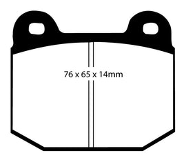 Pastiglie Freni EBC Rosse Posteriore MITSUBISHI Lancer Evo 5 2.0 Turbo GSR Cv  dal 1997 al 1999 Pinza Brembo Diametro disco 300mm