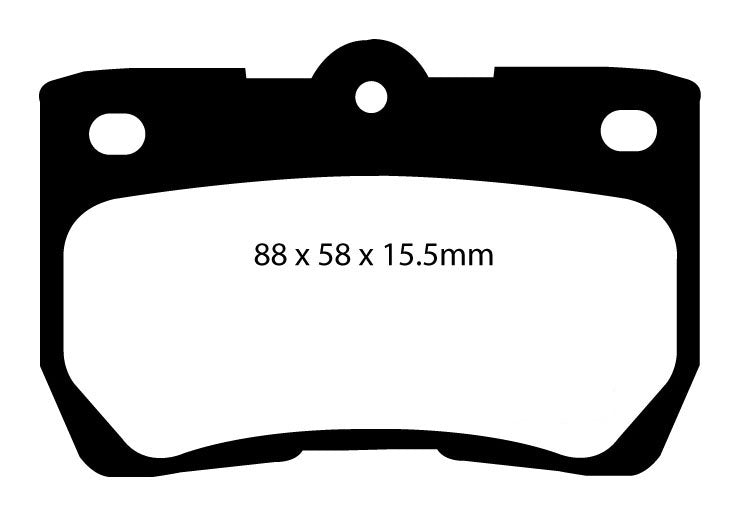 Pastiglie Freni EBC Rosse Posteriore LEXUS GS300 3.0 Cv  dal 2005 al 2012 Pinza  Diametro disco 310mm