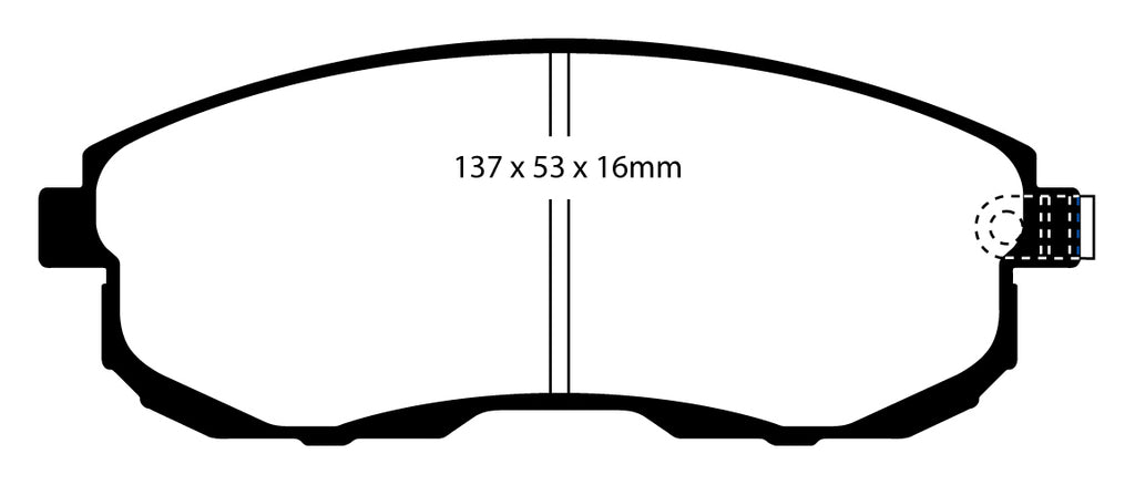 Pastiglie Freni EBC Rosse Anteriore NISSAN 350Z 3.5 Cv  dal 2003 al 2009 Pinza  Diametro disco 296mm