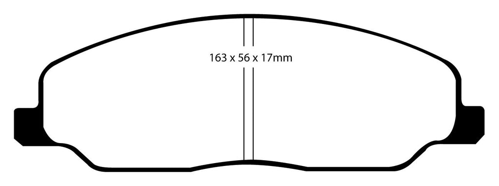 Pastiglie Freni EBC Rosse Anteriore FORD Mustang (5th Generation) 4 Cv  dal 2005 al 2010 Pinza  Diametro disco 293mm