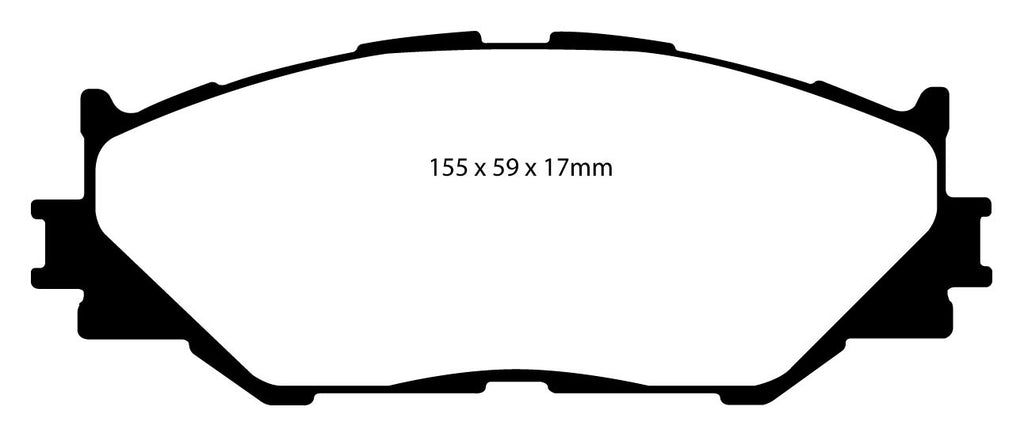 Pastiglie Freni EBC Rosse Anteriore LEXUS IS200D 2.2 TD Cv 170 dal 2010 al 2012 Pinza  Diametro disco 296mm