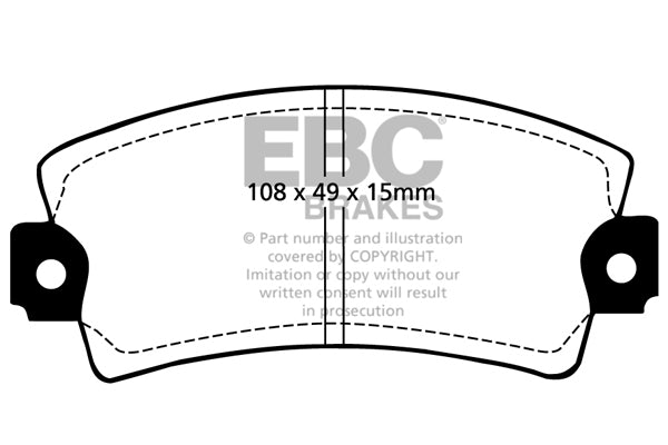 Pastiglie Freni EBC Ultimax Anteriore NISSAN Cherry Europe 1.2 Cv  dal 1983 al 1985 Pinza Bendix Diametro disco 239mm