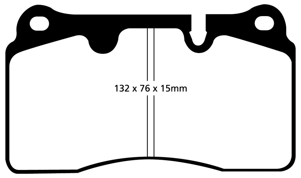 Pastiglie Freni EBC Rosse Anteriore RENAULT Megane Coupe (Mk3) RS 2.0 Turbo Cv 250 dal 2009 al 2016 Pinza Brembo Diametro disco 340mm