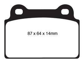 Pastiglie Freni EBC Rosse Posteriore MITSUBISHI Lancer Evo 10 2.0 Turbo Cv  dal 2008 al 2016 Pinza Brembo Diametro disco 330mm