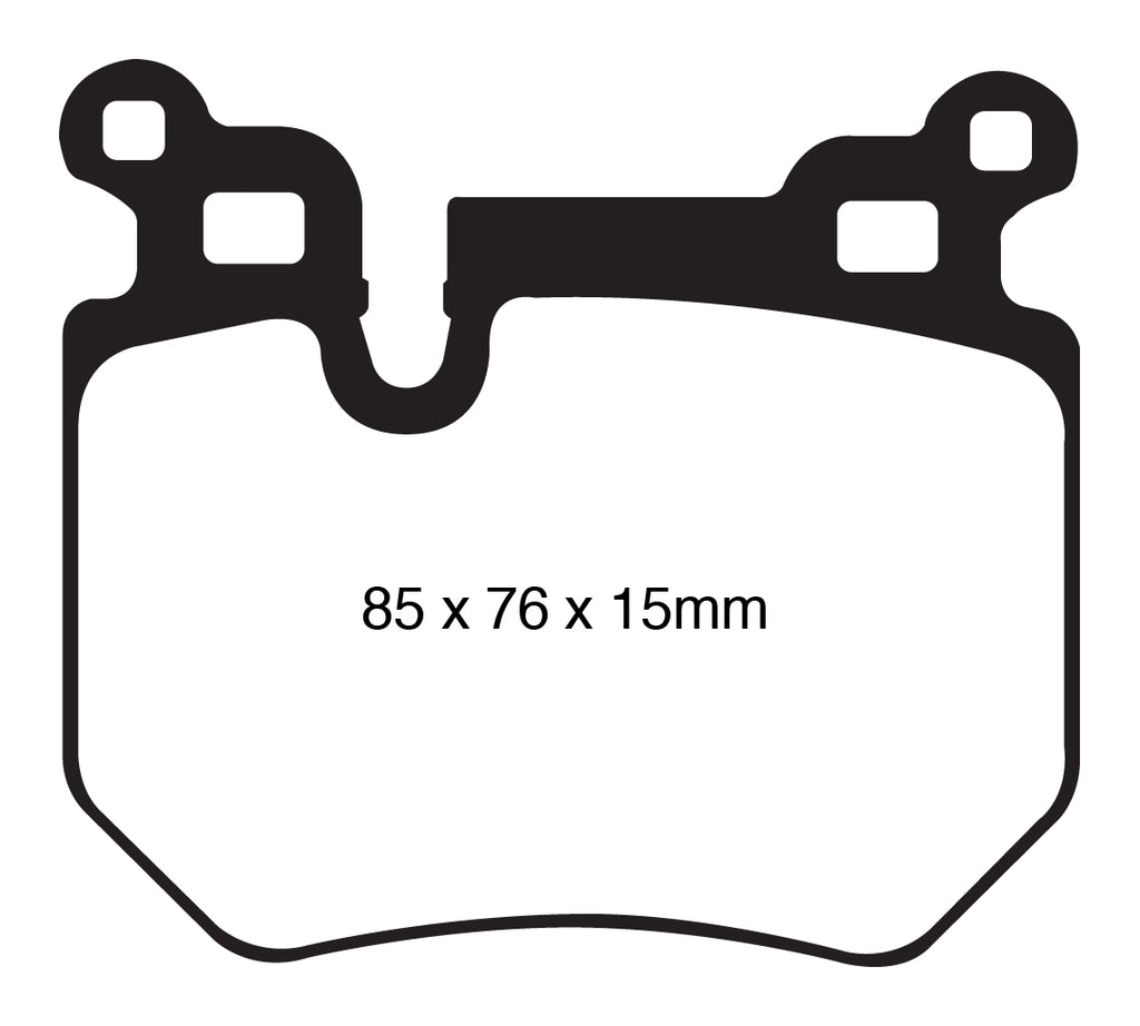 Pastiglie Freni EBC Rosse Posteriore BMW Serie 1 (E82 Coupe) 135 3.0 Turbo Cv 302 dal 2011 al 2013 Pinza  Diametro disco 324mm