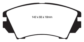 Pastiglie Freni EBC Rosse Anteriore OPEL Insignia 2.0 TD Cv 140 dal 2013 al 2015 Pinza Mando Diametro disco 321mm