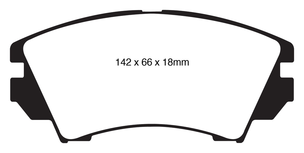 Pastiglie Freni EBC Rosse Anteriore SAAB 43228 2.0 TD Cv 160 dal 2010 al 2011 Pinza Mando Diametro disco 321mm