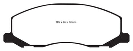 Pastiglie Freni EBC Rosse Anteriore SAAB 43228 2.0 Turbo XWD Cv  dal 2010 al 2011 Pinza TRW Diametro disco 337mm