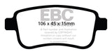 Pastiglie Freni EBC Rosse Posteriore RENAULT Megane Coupe (Mk3) RS 2.0 Turbo Cv 250 dal 2009 al 2016 Pinza Bosch Diametro disco 290mm