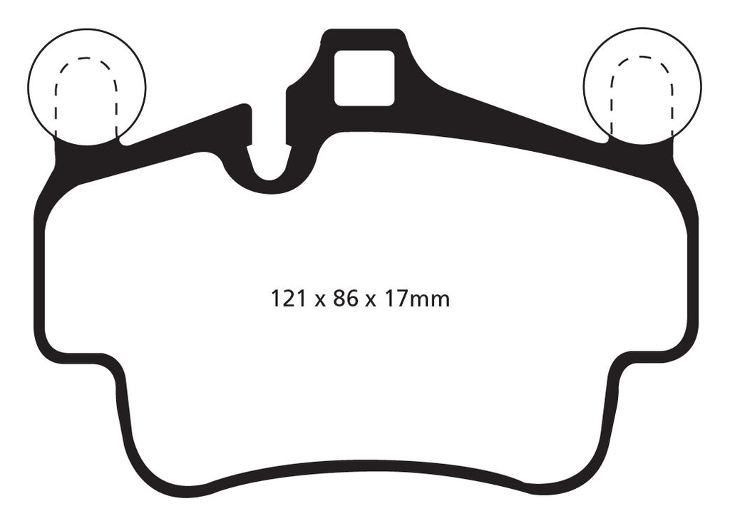 Pastiglie Freni EBC Rosse Anteriore PORSCHE 911 (997) 3.6 Carrera Cv  dal 2005 al 2008 Pinza Brembo Diametro disco 318mm