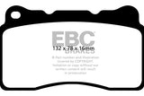 Pastiglie Freni EBC Rosse Anteriore SAAB 43228 2.8 Turbo Cv 300 dal 2010 al 2011 Pinza Brembo Diametro disco 355mm