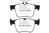 Pastiglie Freni EBC Rosse Posteriore AUDI S3 8V 2.0 Turbo Cv 280 dal 2013 al 2016 Pinza ATE Diametro disco 310mm