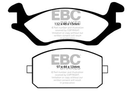 Pastiglie Freni EBC Ultimax Anteriore TOYOTA Corsa 1.3 Cv  dal 1978 al 1982 Pinza  Diametro disco 0mm