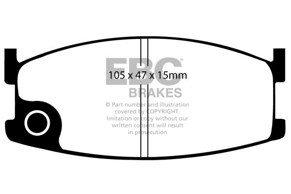 Pastiglie Freni EBC Ultimax Anteriore MAZDA 626 Montrose 2 Cv  dal 1978 al 1981 Pinza  Diametro disco 231mm