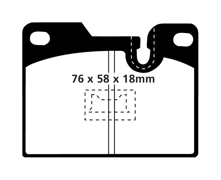 Pastiglie Freni EBC Rosse Posteriore PORSCHE 928 4.5 Cv 240 dal 1977 al 1979 Pinza ATE Diametro disco 289mm