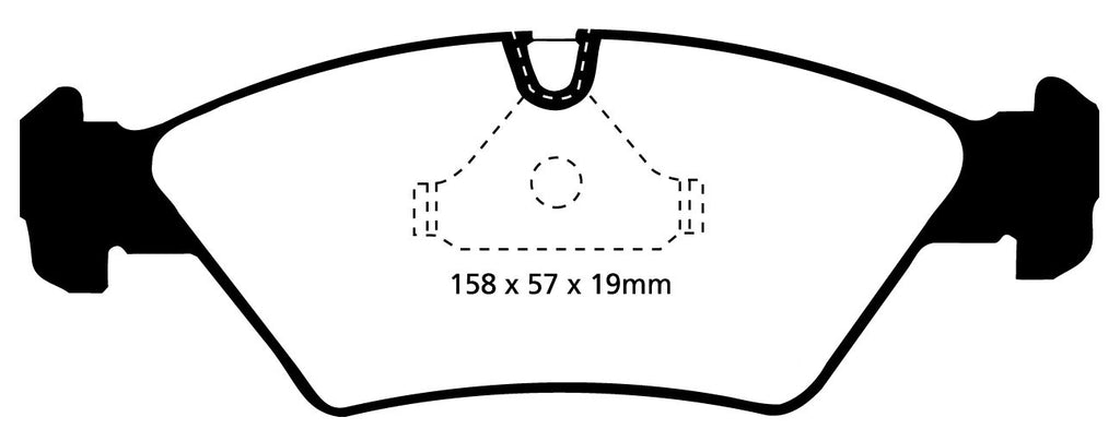 Pastiglie Freni EBC Rosse Anteriore PORSCHE 928 4.7 Cv 310 dal 1983 al 1986 Pinza ATE Diametro disco 282mm