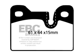 Pastiglie Freni EBC Ultimax Posteriore BMW Serie 3 (E21) 323 2.3 Cv  dal 1978 al 1979 Pinza ATE Diametro disco 258mm