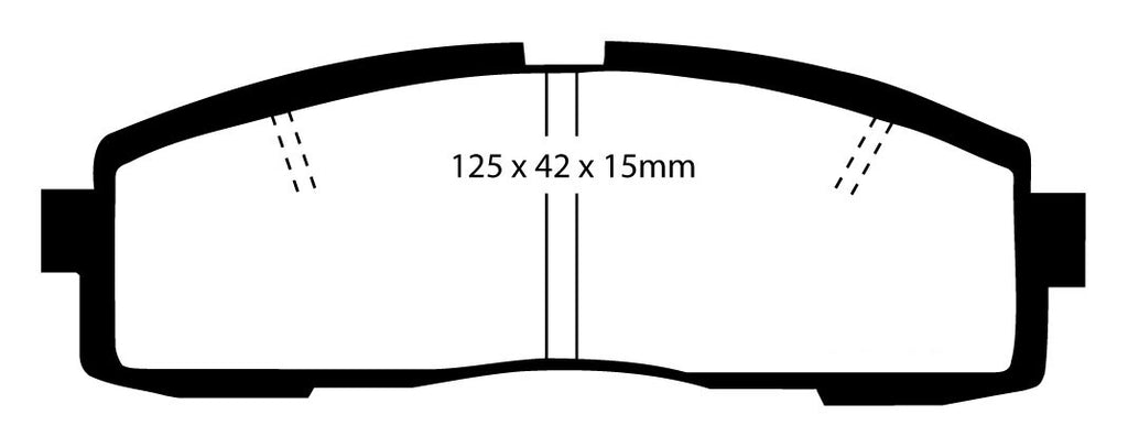 Pastiglie Freni EBC Rosse Posteriore LEXUS GS300 3.0 Cv  dal 1991 al 1993 Pinza  Diametro disco 307mm