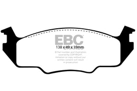 Pastiglie Freni EBC Ultimax Anteriore VOLKSWAGEN Golf (Mk1) 1.6 Cv  dal 1979 al 1981 Pinza  Diametro disco 239mm