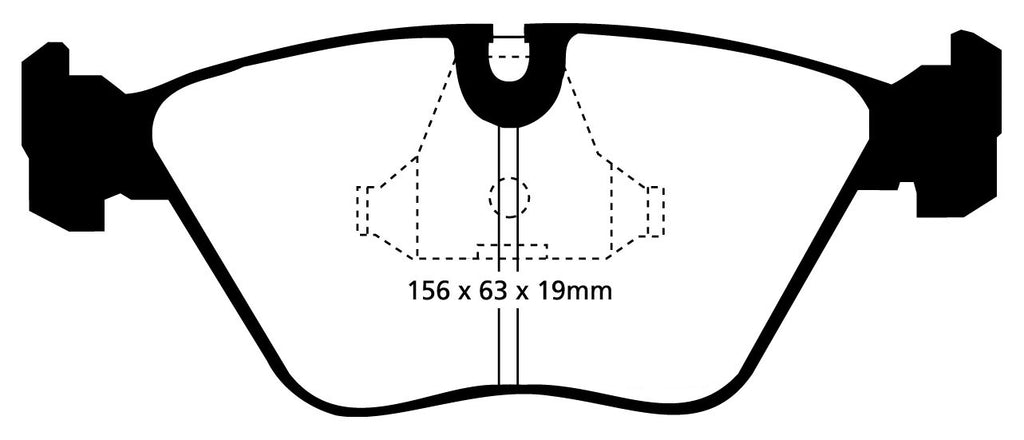 Pastiglie Freni EBC Rosse Anteriore BMW Serie 5 (E34) 535 3.5 Cv  dal 1988 al 1992 Pinza ATE Diametro disco 302mm