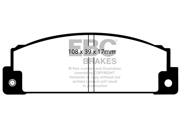 Pastiglie Freni EBC Ultimax Anteriore FIAT 131 1.3 Cv  dal 1981 al 1982 Pinza Bendix Diametro disco 228mm