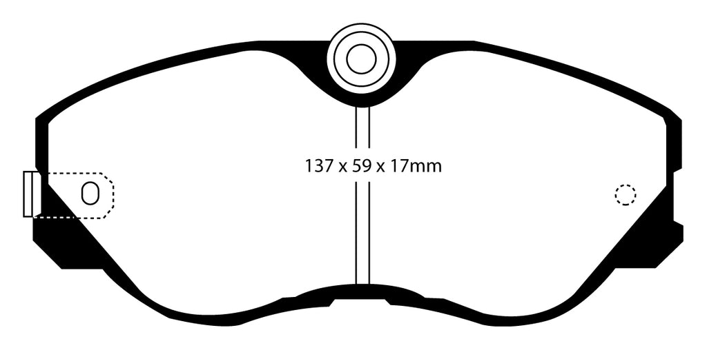 Pastiglie Freni EBC Rosse Anteriore NISSAN 300ZX Z31 3.0 Turbo Cv  dal 1987 al 1989 Pinza  Diametro disco 280mm