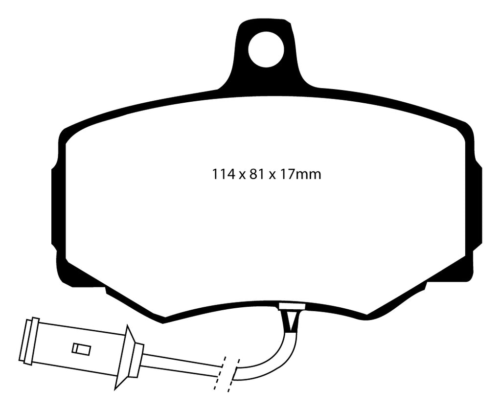 Pastiglie Freni EBC Rosse Anteriore JAGUAR XJ6 2.9 Cv  dal 1986 al 1987 Pinza Girling/TRW Diametro disco 295mm