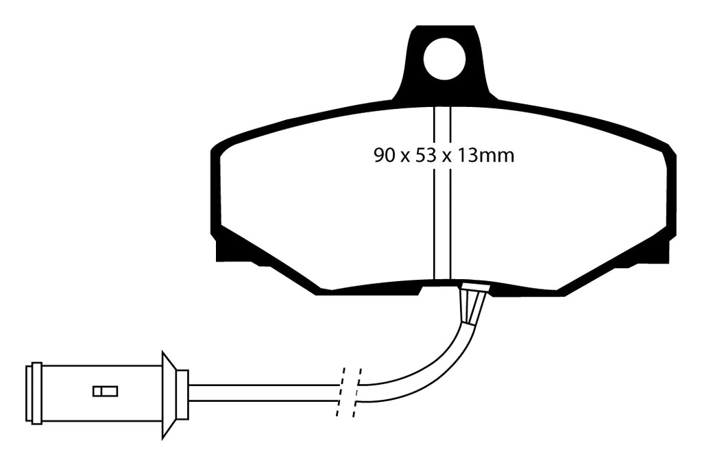 Pastiglie Freni EBC Rosse Posteriore JAGUAR XJ6 2.9 Cv  dal 1986 al 1987 Pinza Girling/TRW Diametro disco 278mm