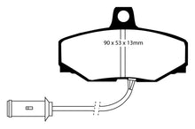 Carica l&#39;immagine nel visualizzatore di Gallery, Pastiglie Freni EBC Rosse Posteriore JAGUAR XJ6 2.9 Cv  dal 1986 al 1987 Pinza Girling/TRW Diametro disco 278mm