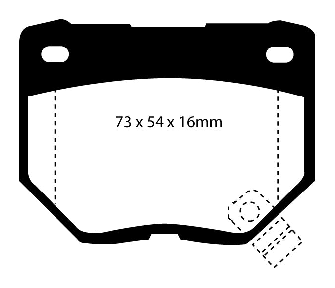 Pastiglie Freni EBC Rosse Posteriore SUBARU Impreza 2.0 Turbo Cv  dal 1998 al 2002 Pinza  Diametro disco 290mm