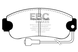 Pastiglie Freni EBC Ultimax Anteriore SEAT Ronda 1.7 D Cv  dal 1982 al 1987 Pinza Bendix Diametro disco 252mm