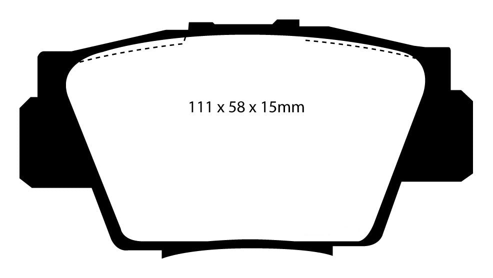 Pastiglie Freni EBC Rosse Posteriore HONDA NSX 3.0 Cv 270 dal 1990 al 1997 Pinza Akebono Diametro disco 282mm