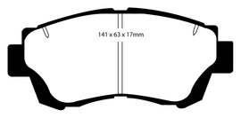 Pastiglie Freni EBC Rosse Anteriore TOYOTA Aristo 3.0 Cv  dal 1991 al 1997 Pinza  Diametro disco 0mm