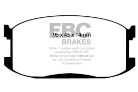Pastiglie Freni EBC Ultimax Anteriore MAZDA 323 1.1 Cv  dal 1981 al 1985 Pinza Sumitomo Diametro disco 228mm