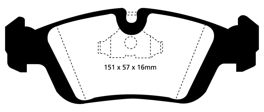 Pastiglie Freni EBC Rosse Anteriore BMW Serie 3 (E36) 328 2.8 Cv  dal 1995 al 2000 Pinza ATE Diametro disco 286mm