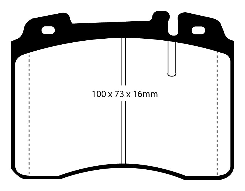 Pastiglie Freni EBC Rosse Anteriore MERCEDES-BENZ W124 400 E  Cv  dal 1991 al 1993 Pinza ATE Diametro disco 320mm