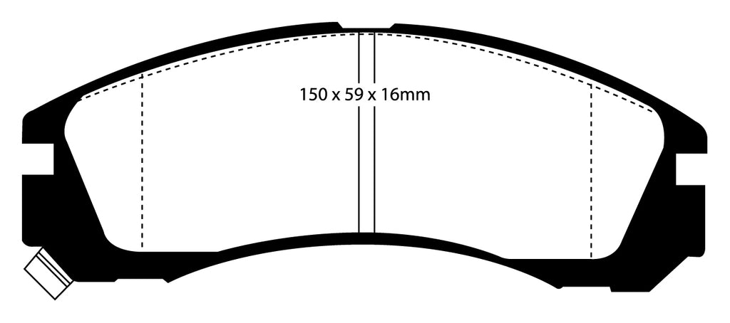 Pastiglie Freni EBC Rosse Anteriore MITSUBISHI FTO GP 2 Cv  dal 1994 al 2000 Pinza Akebono Diametro disco 276mm