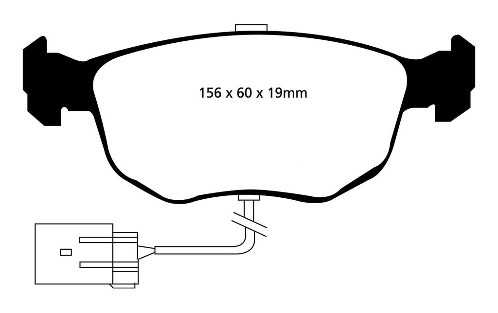 Pastiglie Freni EBC Rosse Anteriore FORD Escort (Mk5) 2.0 Turbo RS Cosworth Cv 220 dal 1992 al 1995 Pinza ATE Diametro disco 278mm