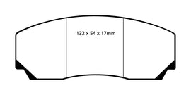 Pastiglie Freni Sportive EBC Gialle Anteriore OPEL Omega (Lotus) 3.6 Twin Turbo Cv 377 dal 1990 al 1994 Pinza AP Diametro disco 328mm