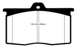Pastiglie Freni Sportive EBC Gialle Posteriore BMW M1 Procar 3.5 Cv 470 dal 1979 al 1980 Pinza  Diametro disco 0mm