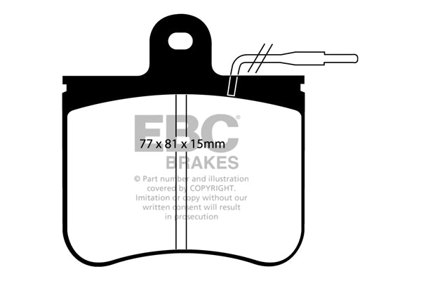 Pastiglie Freni EBC Ultimax Anteriore CITROEN Axel 0.7 Cv  dal 1984 al 1990 Pinza Citroen Diametro disco 0mm