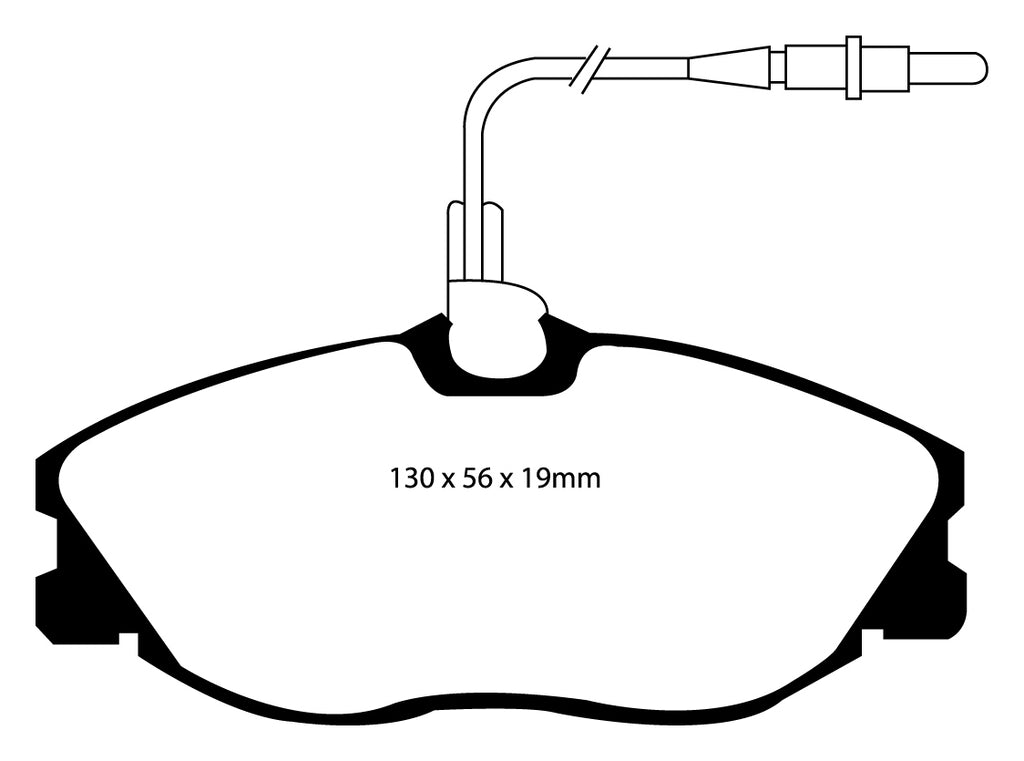 Pastiglie Freni Sportive EBC Gialle Anteriore PEUGEOT 306 2.0 GTi-6 Cv  dal 1996 al 1997 Pinza Girling/TRW Diametro disco 283mm