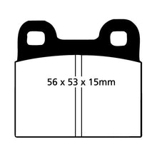Load image into Gallery viewer, Pastiglie Freni Sportive EBC Gialle Posteriore BMW 2500000 2.5 Cv  dal 1968 al 1977 Pinza ATE Diametro disco 272mm
