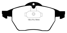 Pastiglie Freni Sportive EBC Gialle Anteriore SAAB 43228 1.9 TD Cv 150 dal 2005 al 2010 Pinza ATE Diametro disco 288mm