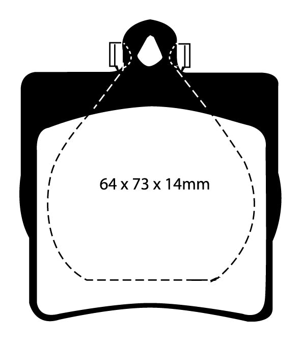 Pastiglie Freni Sportive EBC Gialle Posteriore MERCEDES-BENZ Classe C (W202) C200 K  Cv  dal 1996 al 2000 Pinza ATE Diametro disco 278mm