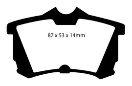 Pastiglie Freni Sportive EBC Gialle Posteriore HONDA Accord CG 1.8 Cv  dal 1998 al 2003 Pinza Girling/TRW Diametro disco 260mm