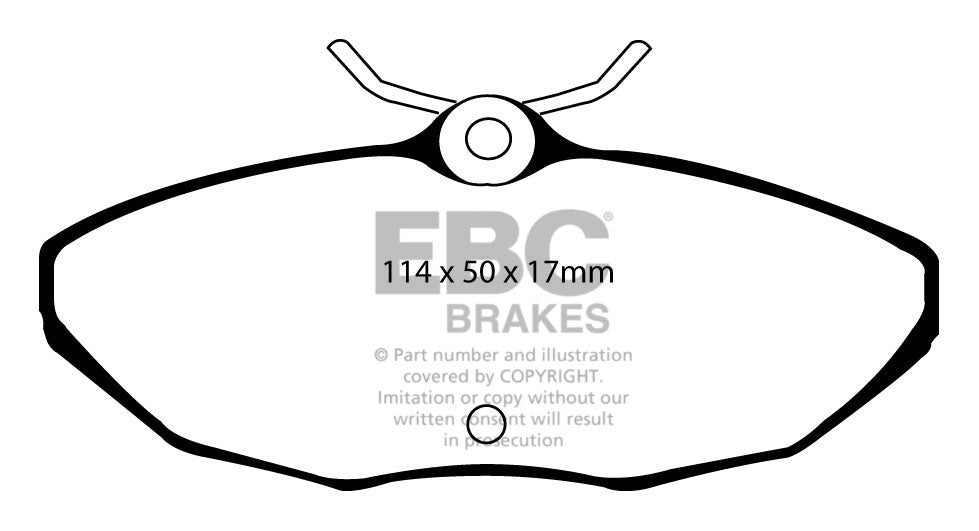 Pastiglie Freni Sportive EBC Gialle Posteriore JAGUAR S-Type 3.0 Cv 210 dal 1999 al 2002 Pinza Girling/TRW Diametro disco 288mm