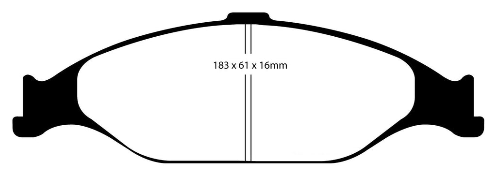 Pastiglie Freni Sportive EBC Gialle Anteriore FORD Mustang (4th Generation) 3.8 Cv  dal 1999 al 2004 Pinza  Diametro disco 276mm