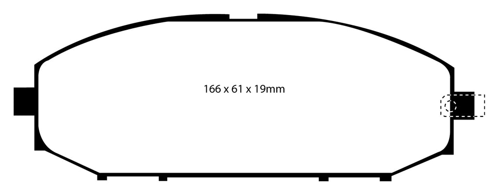 Pastiglie Freni Sportive EBC Gialle Anteriore NISSAN Patrol Y61 2.8 TD Cv  dal 1998 al 2001 Pinza  Diametro disco 305mm